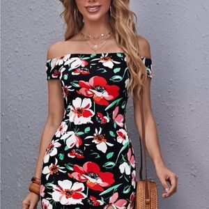 Floral Off-Shoulder Dress